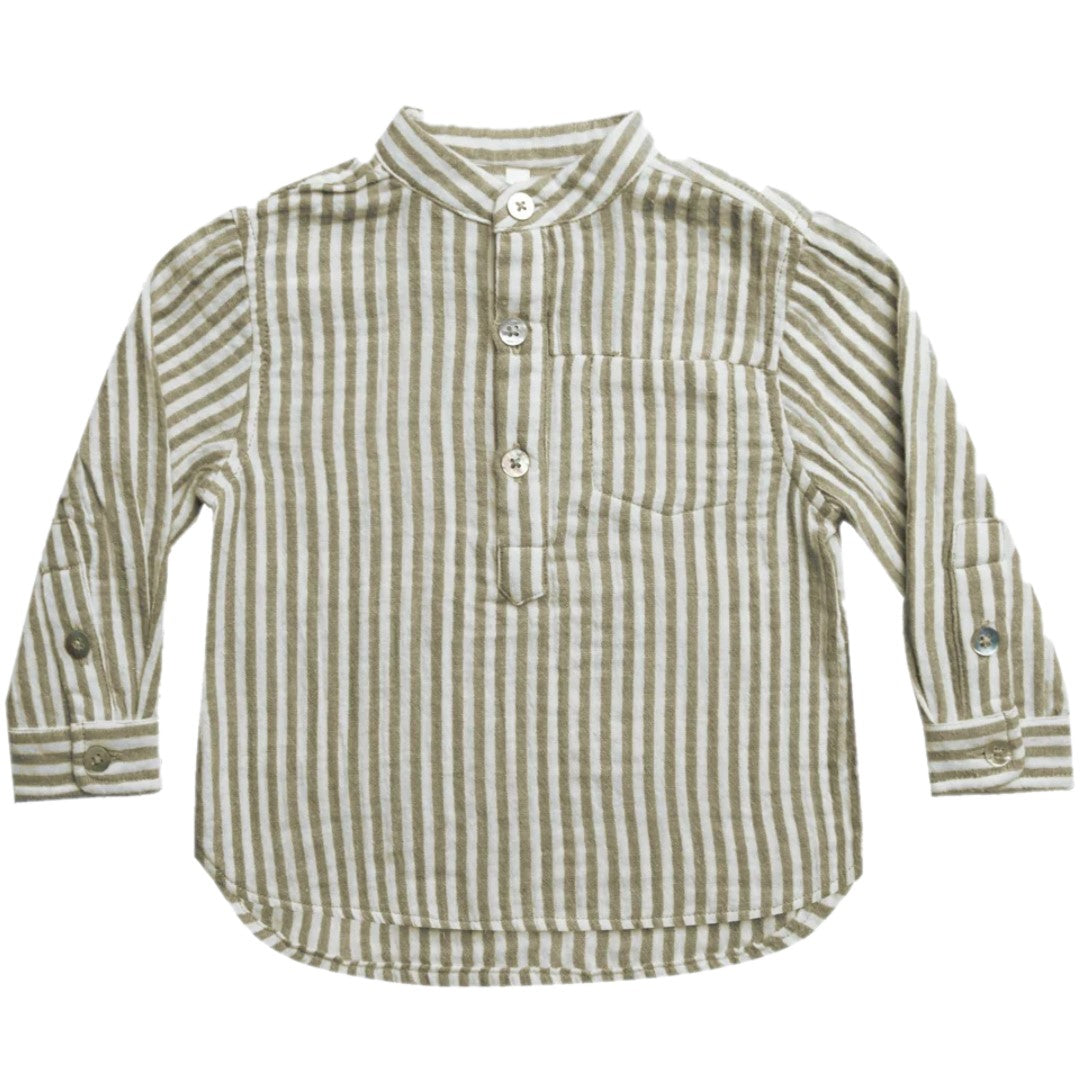 mason shirt || olive stripe