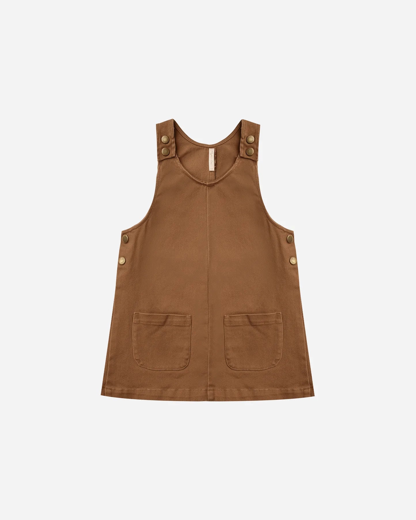 odette overall dress || rust