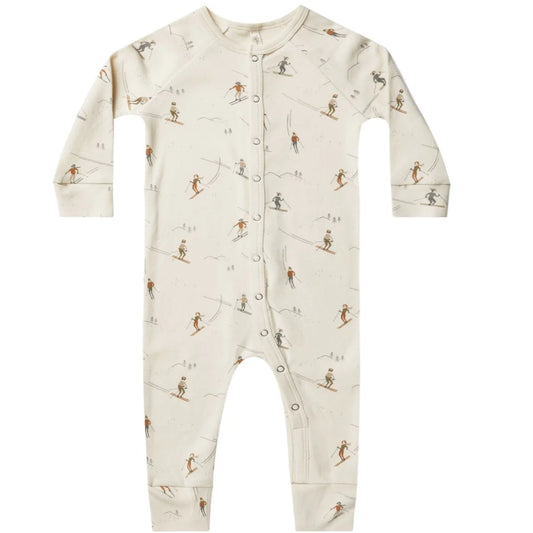 organic long john pajamas || skiers