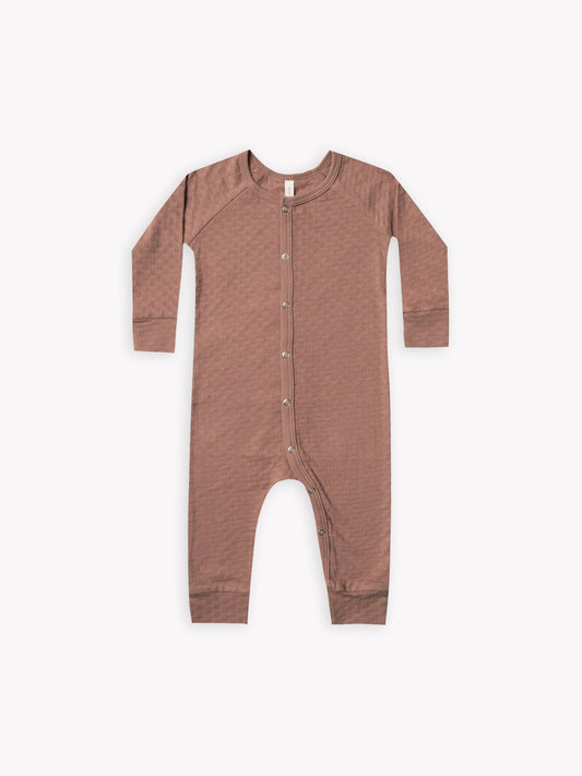 pointelle long john | clay