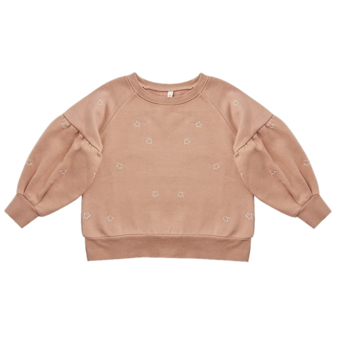 puff sleeve sweatshirt || stars