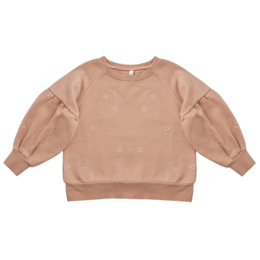 puff sleeve sweatshirt || stars
