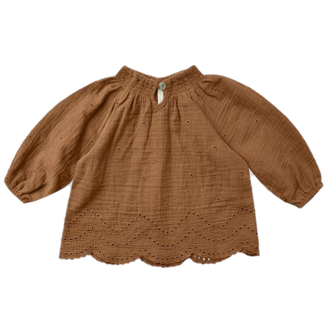quincy blouse || rust